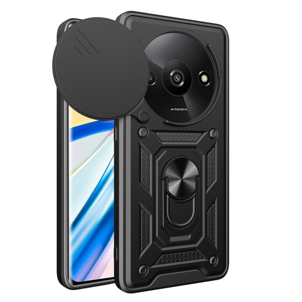 Deksel for Xiaomi Redmi A3x / A3, Techsuit, CamShield, Svart