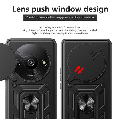 Deksel for Xiaomi Redmi A3x / A3, Techsuit, CamShield, Svart