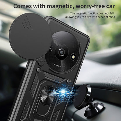 Deksel for Xiaomi Redmi A3x / A3, Techsuit, CamShield, Svart