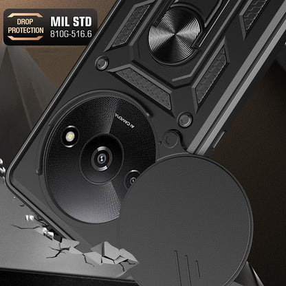 Deksel for Xiaomi Redmi A3x / A3, Techsuit, CamShield, Svart