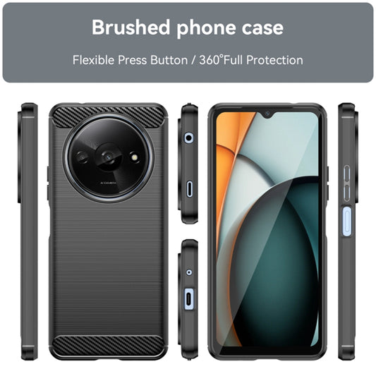 Deksel for Xiaomi Redmi A3x / A3, Techsuit, Karbon, Svart