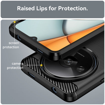 Deksel for Xiaomi Redmi A3x / A3, Techsuit, Karbon, Svart