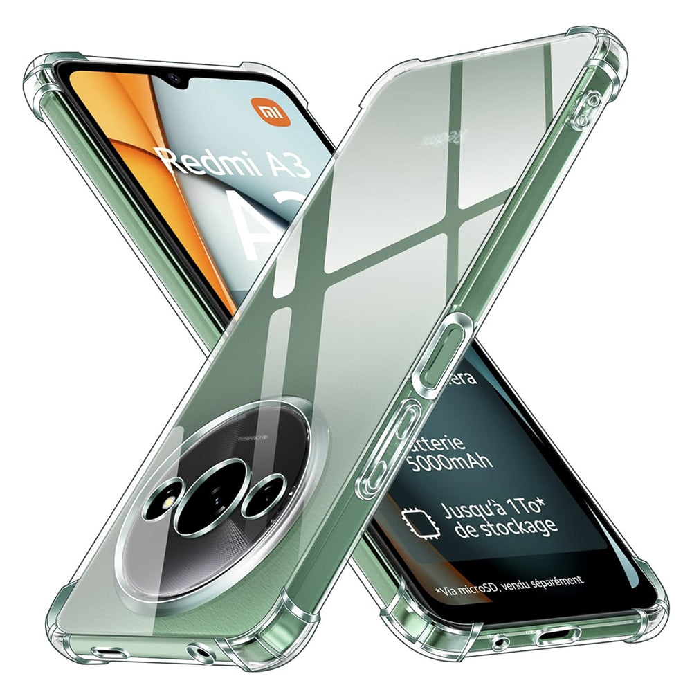 Deksel for Xiaomi Redmi A3x / A3, Techsuit, Støtsikker Klar, Transparent