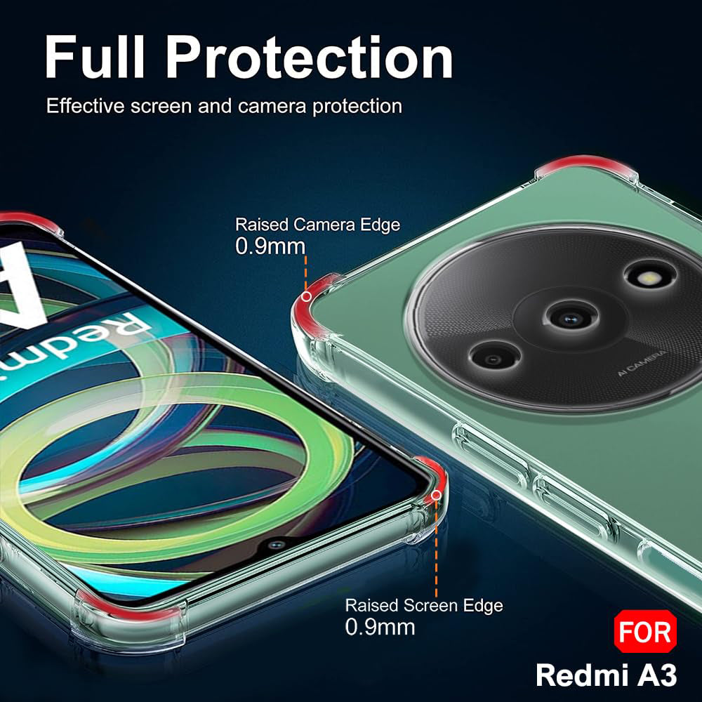 Deksel for Xiaomi Redmi A3x / A3, Techsuit, Støtsikker Klar, Transparent