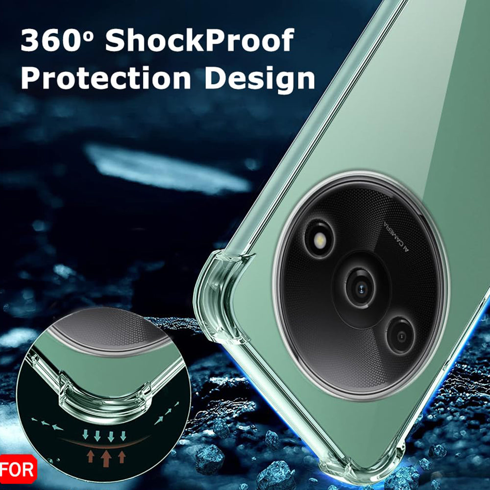 Deksel for Xiaomi Redmi A3x / A3, Techsuit, Støtsikker Klar, Transparent