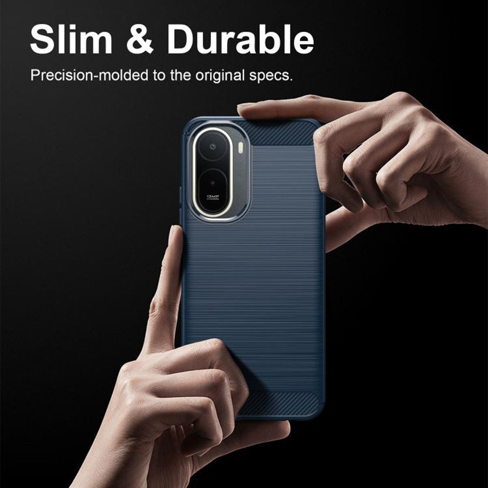 Deksel til Xiaomi Redmi A7 Pro 4G, Techsuit, Karbon, Blå
