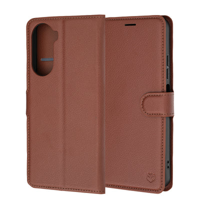 Deksel for Xiaomi Redmi A7 Pro 4G, Techsuit, Leather Folio, Brun