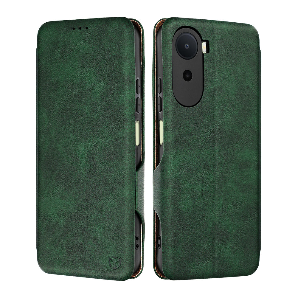 Deksel for Xiaomi Redmi A7 Pro 4G, Techsuit, Safe Wallet Plus, Grønn