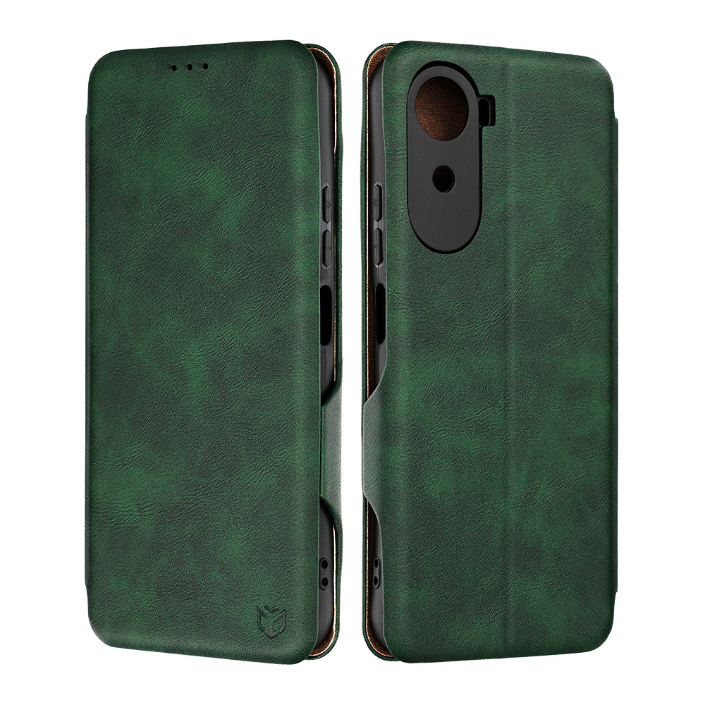 Deksel for Xiaomi Redmi A7 Pro 4G, Techsuit, Safe Wallet Plus, Grønn
