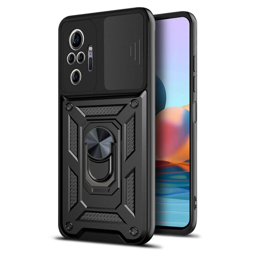 Deksel til Xiaomi Redmi Note 10 Pro Max / Note 10 Pro, Techsuit, CamShield, Svart