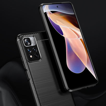 Deksel til Xiaomi Redmi Note 11 Pro+ 5G, Techsuit, Karbon, Svart