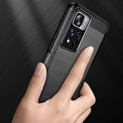 Deksel til Xiaomi Redmi Note 11 Pro+ 5G, Techsuit, Karbon, Svart