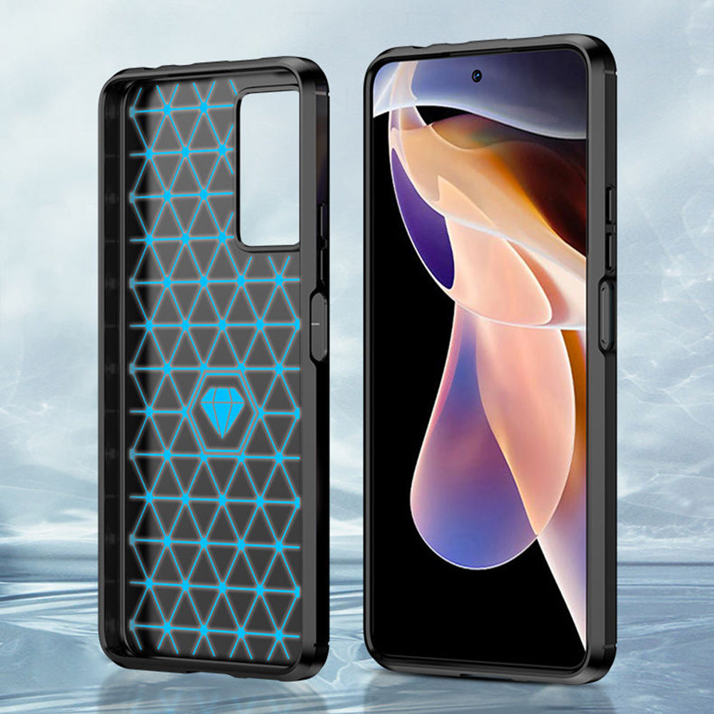 Deksel til Xiaomi Redmi Note 11 Pro+ 5G, Techsuit, Karbon, Svart