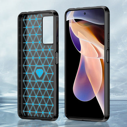 Deksel til Xiaomi Redmi Note 11 Pro+ 5G, Techsuit, Karbon, Svart