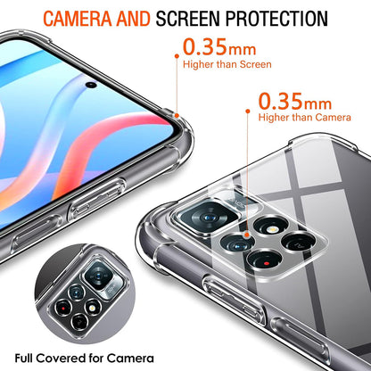 Deksel for Xiaomi Redmi Note 11S / Note 11, Techsuit, Støtsikker Klar, Transparent