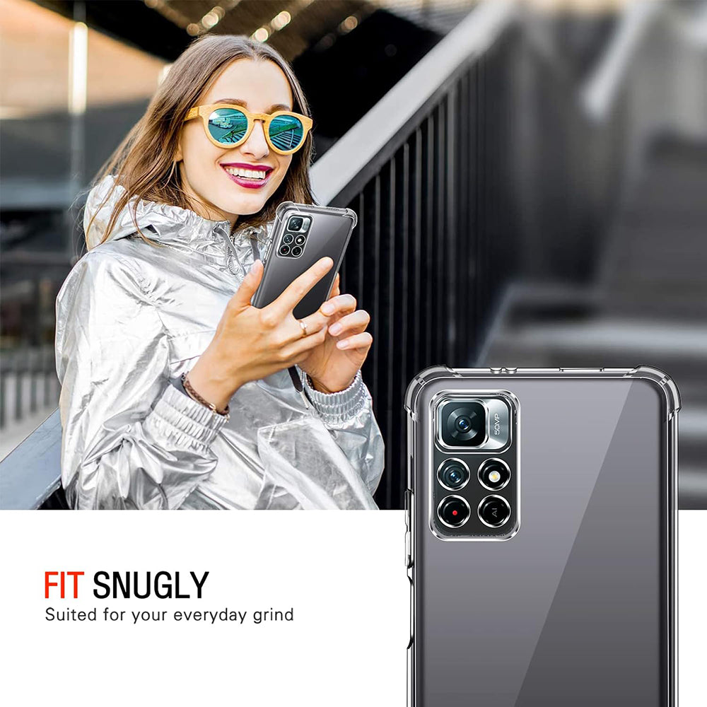 Deksel for Xiaomi Redmi Note 11S / Note 11, Techsuit, Støtsikker Klar, Transparent