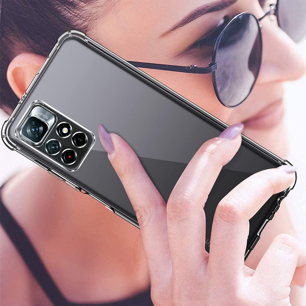 Deksel for Xiaomi Redmi Note 11S / Note 11, Techsuit, Støtsikker Klar, Transparent