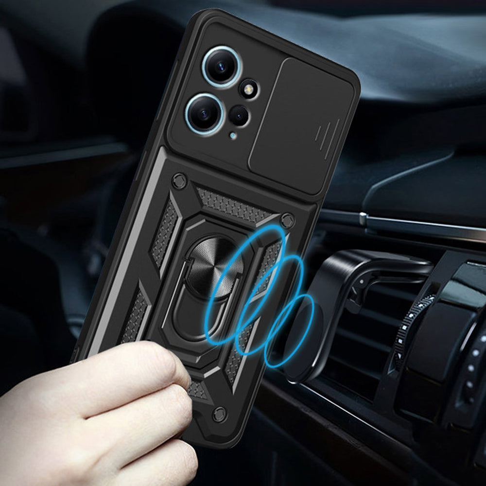 Deksel for Xiaomi Redmi Note 12 4G, Techsuit, CamShield, Svart