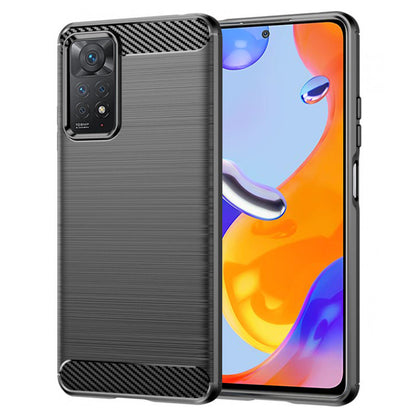 Deksel til Xiaomi Redmi Note 12 Pro 4G / Note 11 Pro 5G / Note 11 Pro, Techsuit, Karbon, Svart