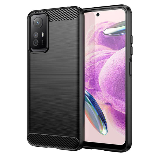 Deksel til Xiaomi Redmi Note 12S, Techsuit, Karbon, Svart