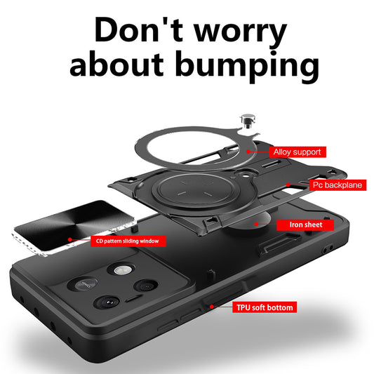 Deksel for Xiaomi Redmi Note 13 4G, Techsuit, CamGuard Pro, Svart