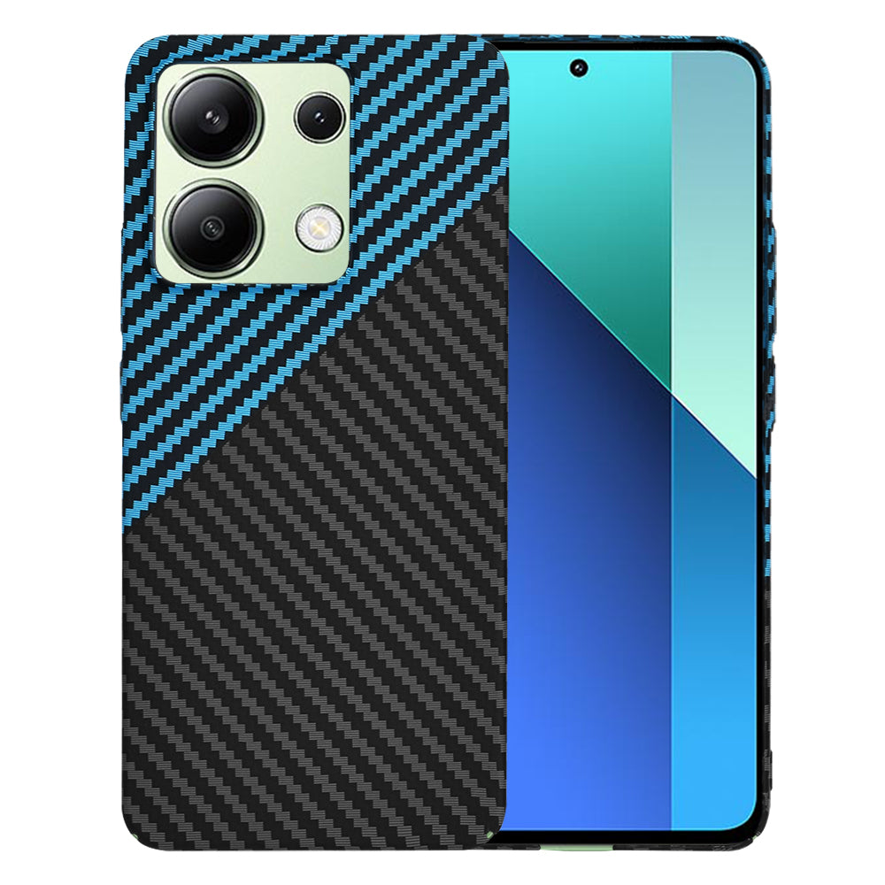 Deksel for Xiaomi Redmi Note 13 4G, Techsuit, Carbonite FiberShell, Svart Bleu