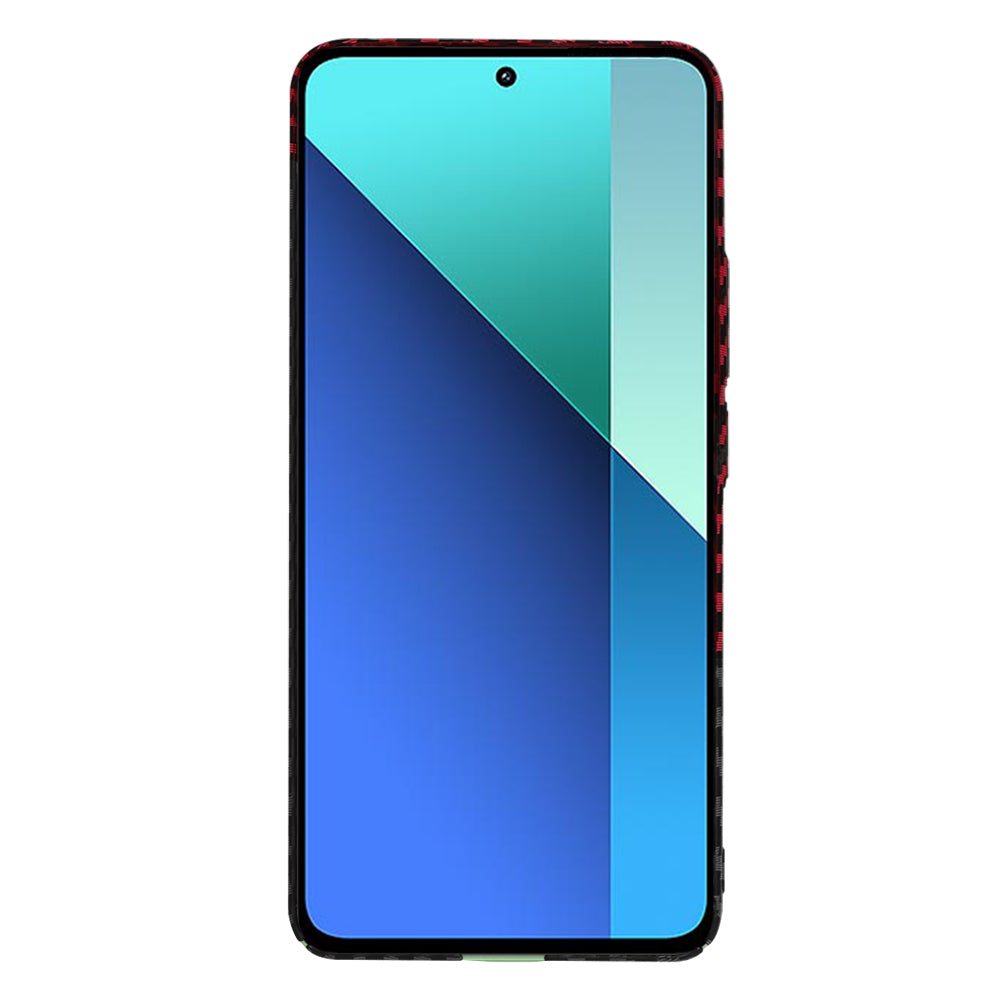 Deksel for Xiaomi Redmi Note 13 4G, Techsuit, Carbonite FiberShell, Svart Rød