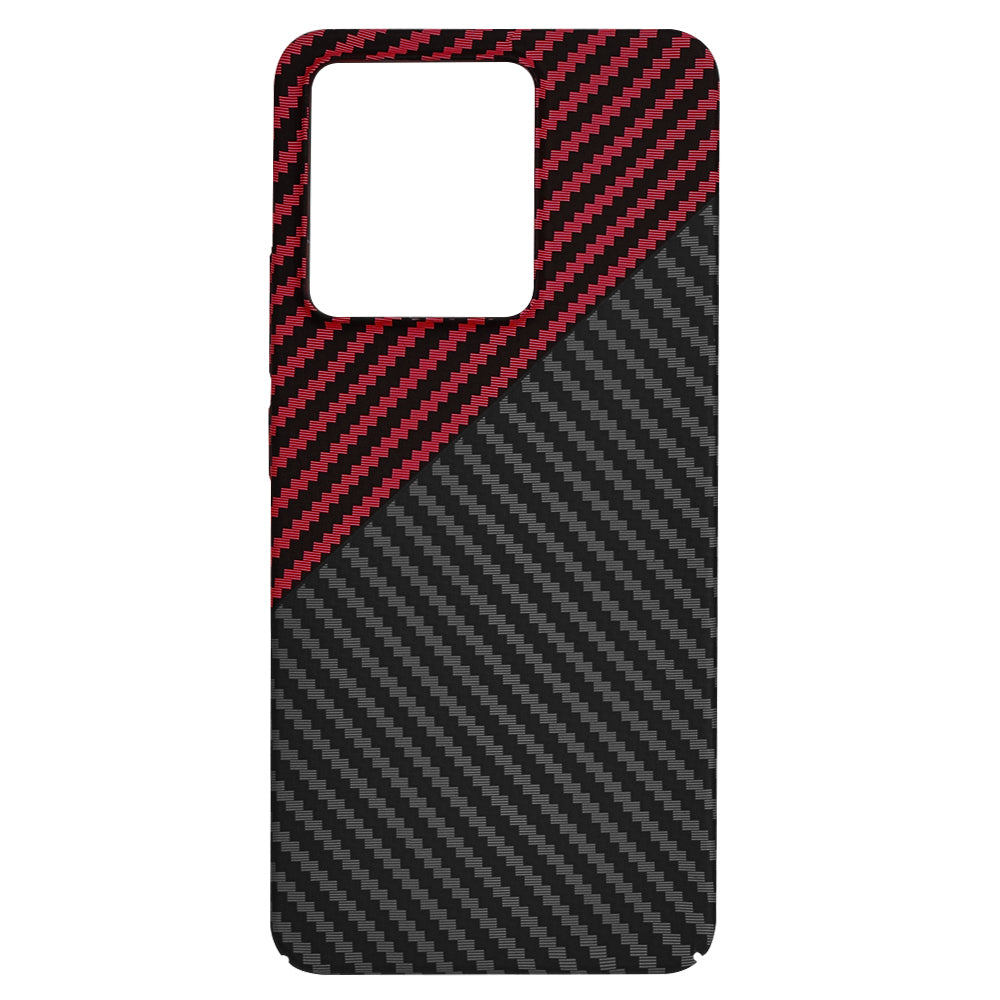 Deksel for Xiaomi Redmi Note 13 4G, Techsuit, Carbonite FiberShell, Svart Rød