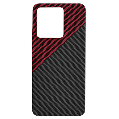 Deksel for Xiaomi Redmi Note 13 4G, Techsuit, Carbonite FiberShell, Svart Rød