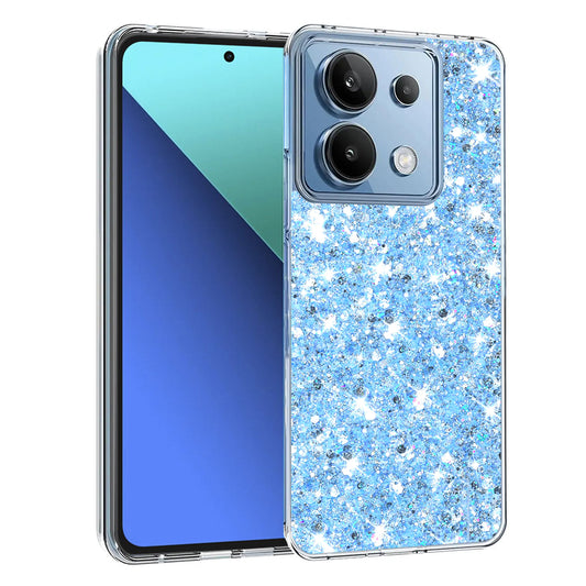 Deksel til Xiaomi Redmi Note 13 4G, Techsuit, Glitrende Glitter, Blå
