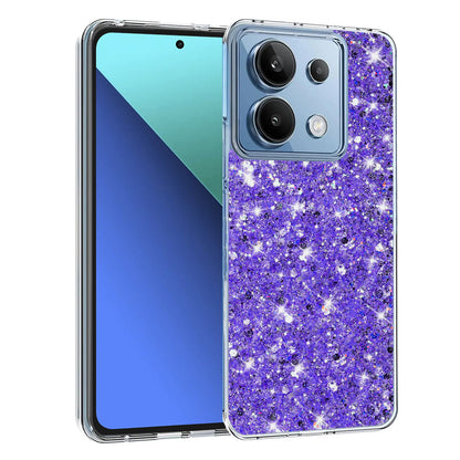 Deksel til Xiaomi Redmi Note 13 4G, Techsuit, Glitrende Glitter, Lilla