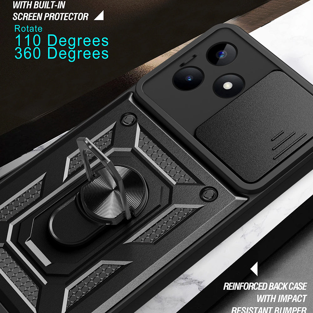 Deksel for Xiaomi Redmi Note 13 5G, Techsuit, CamShield, Svart