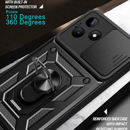 Deksel for Xiaomi Redmi Note 13 5G, Techsuit, CamShield, Svart