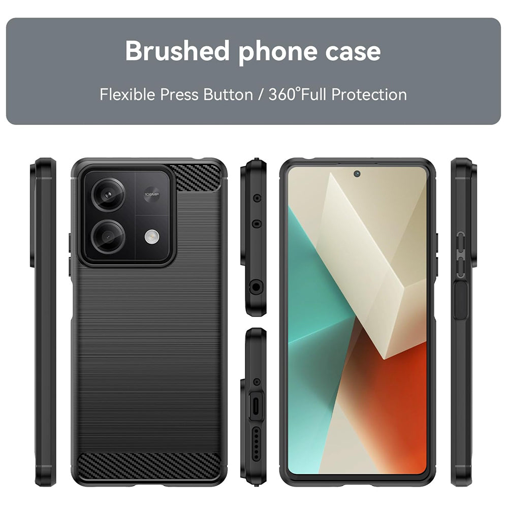 Deksel til Xiaomi Redmi Note 13 5G, Techsuit, Karbon, Svart