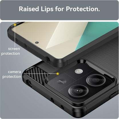 Deksel til Xiaomi Redmi Note 13 5G, Techsuit, Karbon, Svart