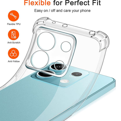 Deksel for Xiaomi Redmi Note 13 5G, Techsuit, Støtsikker Klar, Transparent