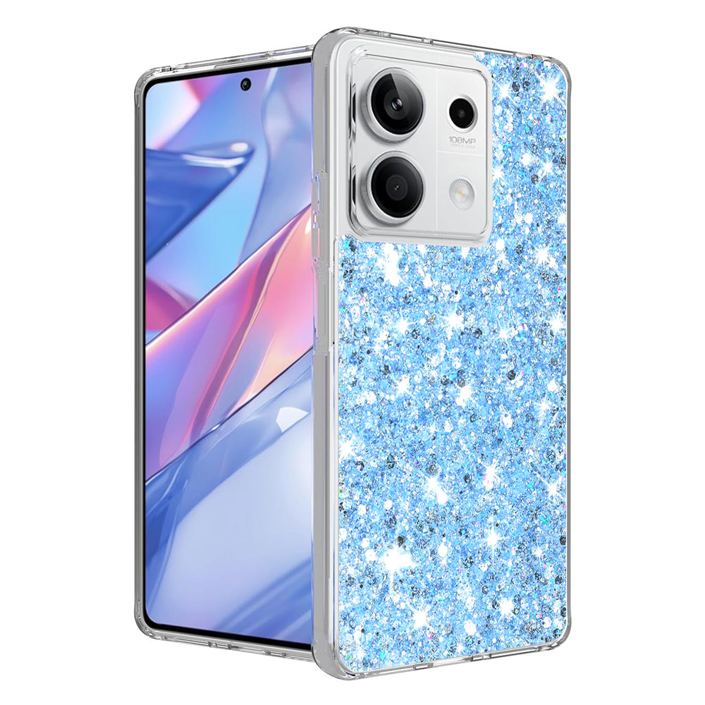 Deksel til Xiaomi Redmi Note 13 5G, Techsuit, Glitrende Glitter, Blå