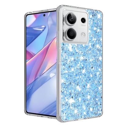 Deksel til Xiaomi Redmi Note 13 5G, Techsuit, Glitrende Glitter, Blå