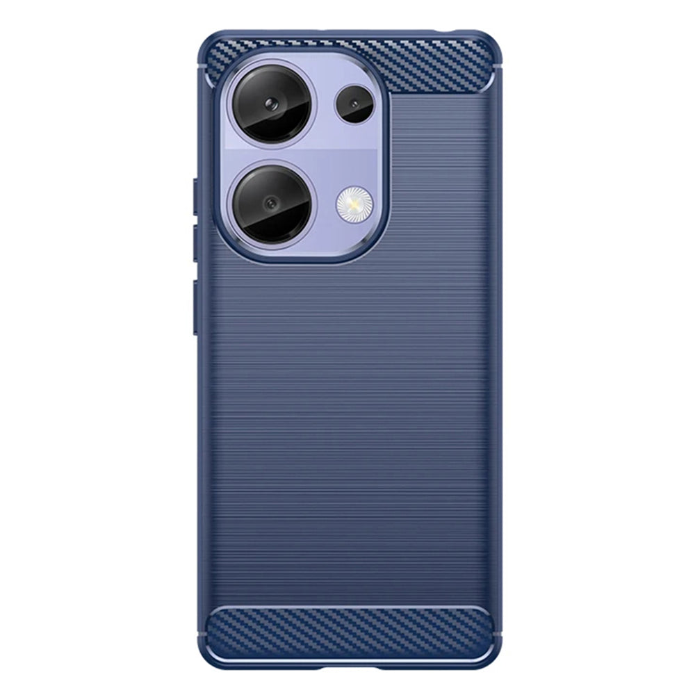 Deksel til Xiaomi Redmi Note 13 Pro 4G / Poco M6 Pro 4G, Techsuit, Karbon, Blå