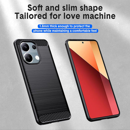 Deksel til Xiaomi Redmi Note 13 Pro 4G / Poco M6 Pro 4G, Techsuit, Karbon, Svart