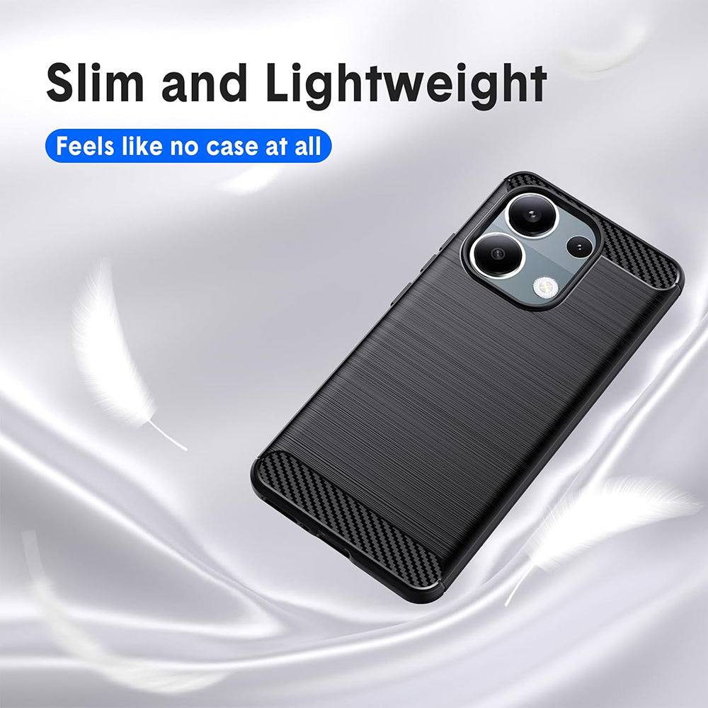 Deksel til Xiaomi Redmi Note 13 Pro 4G / Poco M6 Pro 4G, Techsuit, Karbon, Svart