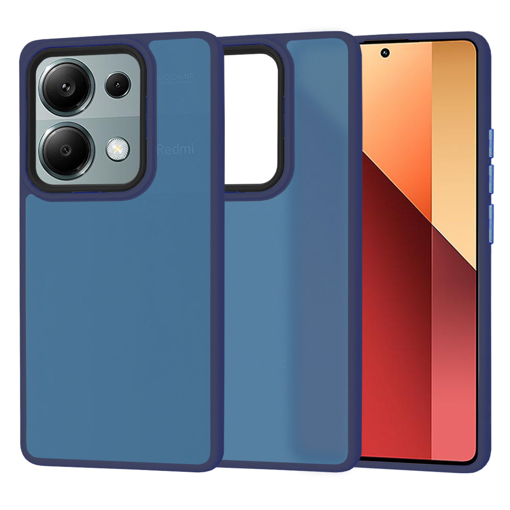 Deksel for Xiaomi Redmi Note 13 Pro 4G / Poco M6 Pro 4G, Techsuit, HaloFrost, Marineblå