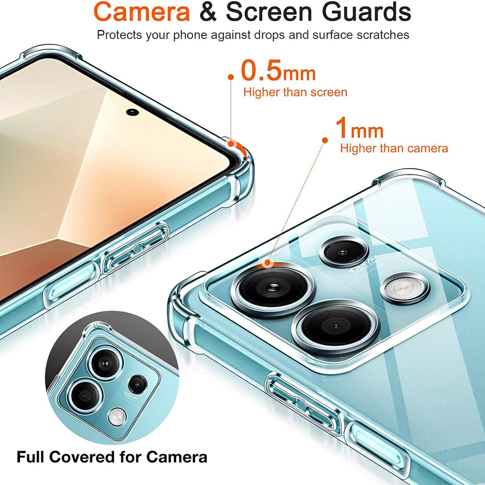 Deksel for Xiaomi Redmi Note 13 Pro 4G / Poco M6 Pro 4G, Techsuit, Støtsikker Klar, Transparent