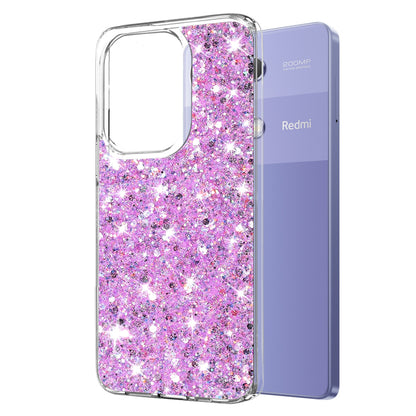 Deksel til Xiaomi Redmi Note 13 Pro 4G / Poco M6 Pro 4G, Techsuit, Glitrende Glitter, Magenta