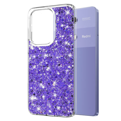Deksel for Xiaomi Redmi Note 13 Pro 4G / Poco M6 Pro 4G, Techsuit, Glitrende Glitter, Lilla