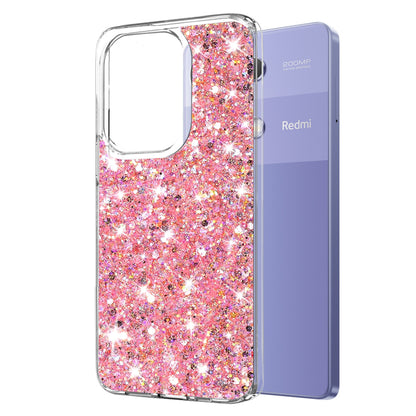 Deksel for Xiaomi Redmi Note 13 Pro 4G / Poco M6 Pro 4G, Techsuit, Glitrende Glitter, Rosa