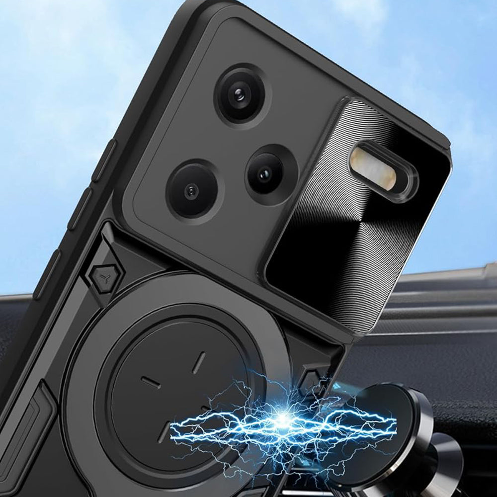 Deksel for Xiaomi Redmi Note 13 Pro+, Techsuit, CamGuard Pro, Svart
