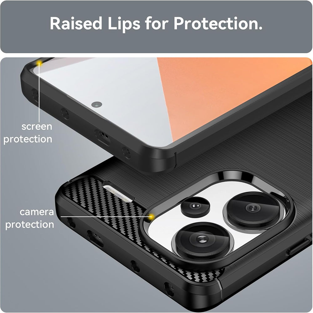 Deksel til Xiaomi Redmi Note 13 Pro+, Techsuit, Karbon, Svart
