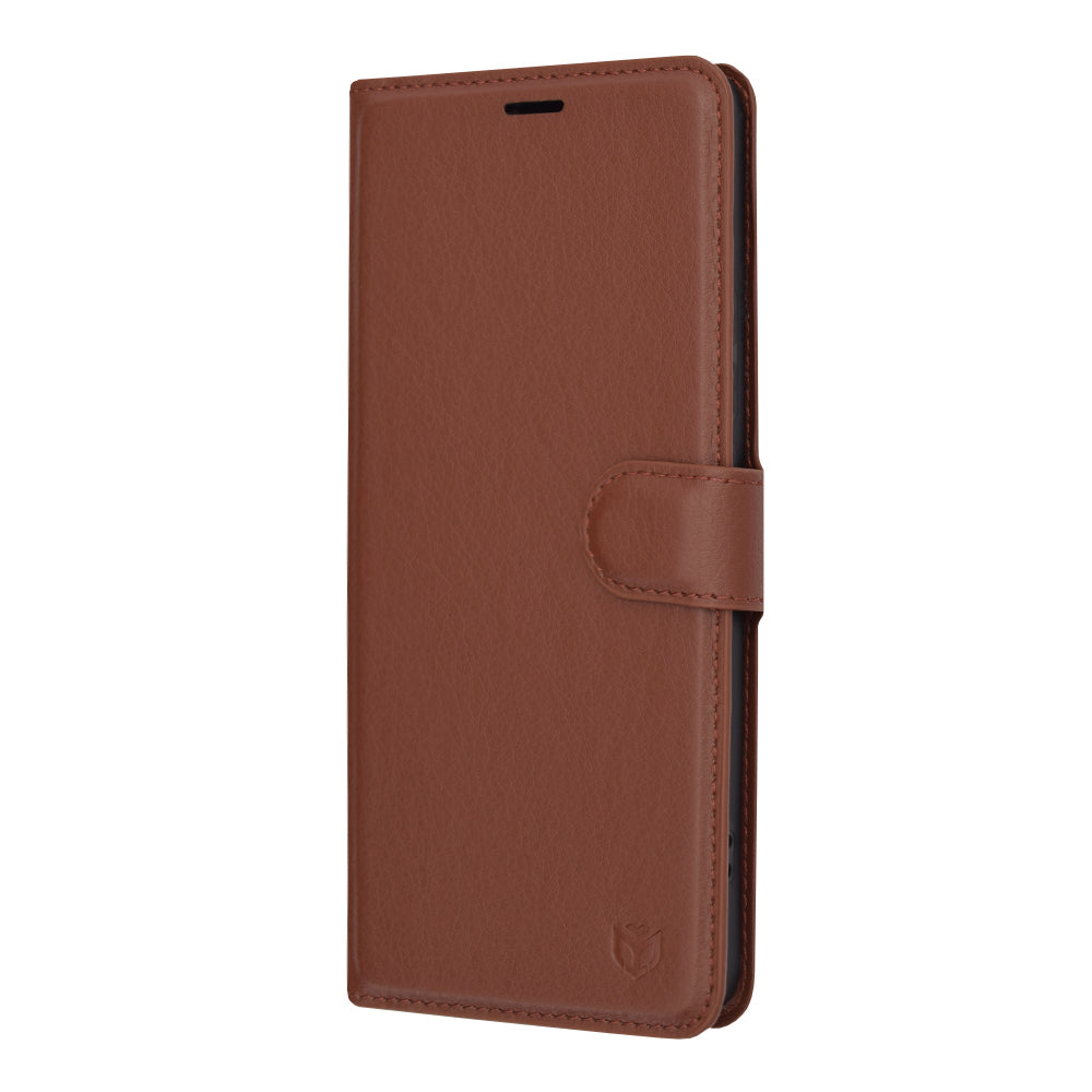 Deksel for Xiaomi Redmi Note 13 Pro+, Techsuit, Leather Folio, Brun