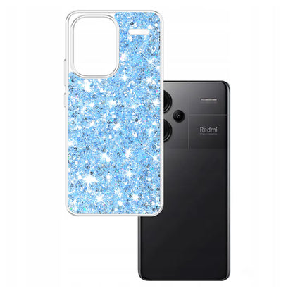 Deksel til Xiaomi Redmi Note 13 Pro+, Techsuit, Glitrende Glitter, Blå